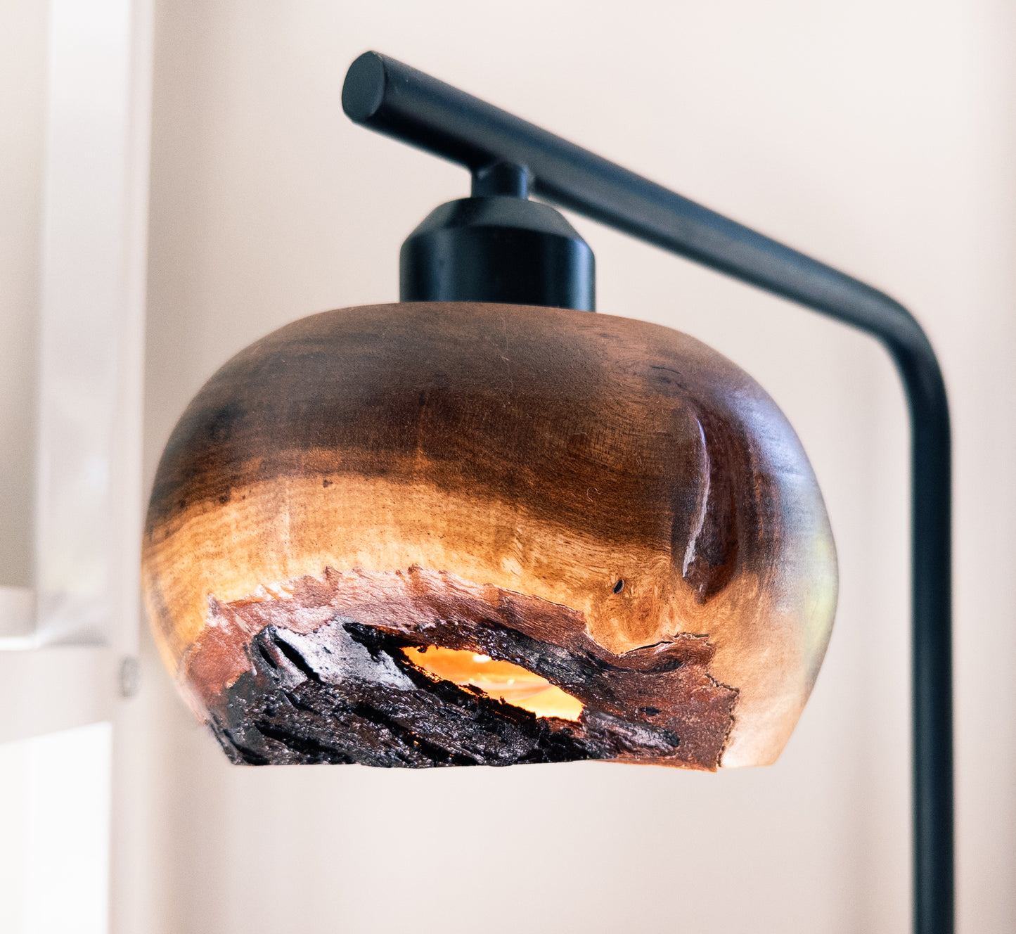 Black Acacia Live Edge Lamp