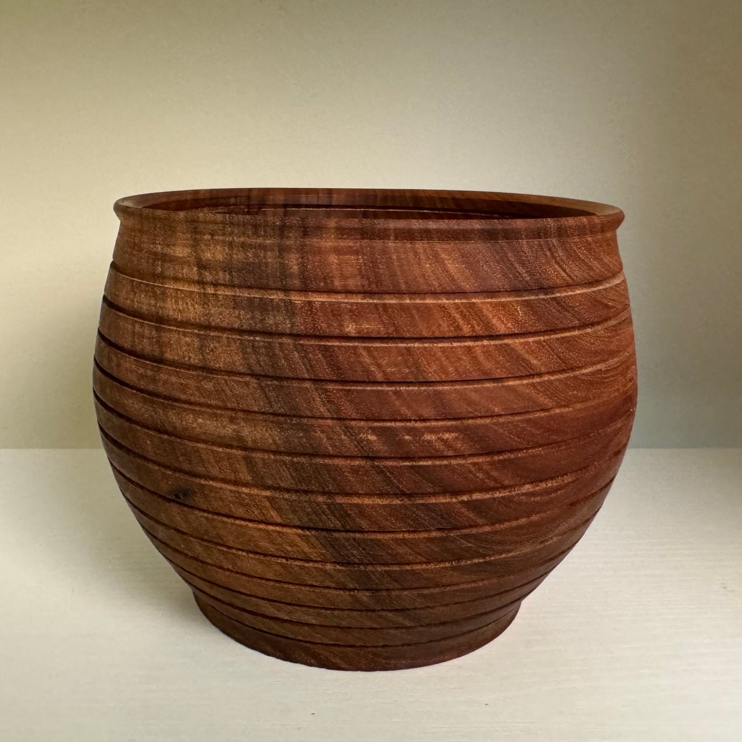 Black Acacia Grooved Vessel